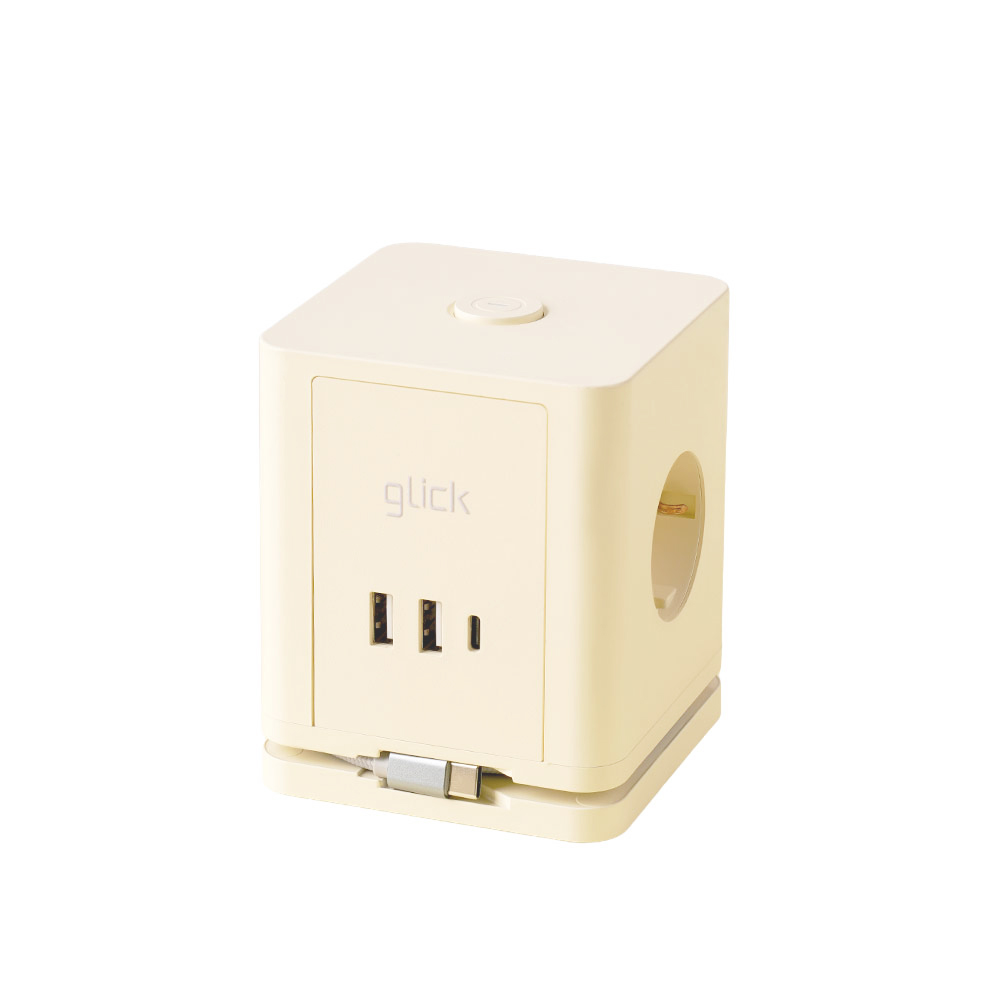지클릭커 멀티마스터 롤플러스 큐브 3구 고용량 4000W C타입 USB 멀티탭 LP706PD 화이트 - 상세 이미지 5