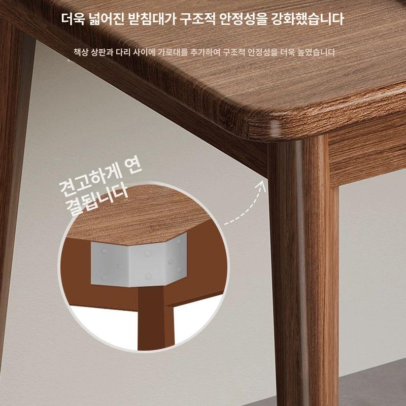 서예 데스크 동양화 공방 작업대 붓글씨 다크월넛 2단 수납 이중층 120 x 40 월넛 - 상세 이미지 3