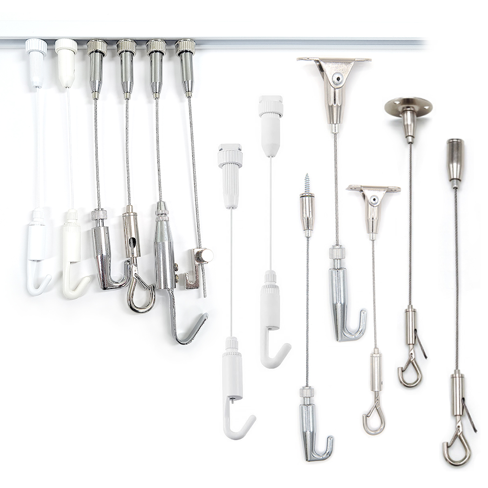 무타공 천장 슬림 경사 몰딩 레일 와이어 액자 걸이 제품 이미지