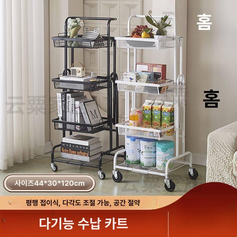 이동식 가판대 플리마켓 행사용 매대 전시회 야외 철제 블랙 3단 소형 바퀴 2.3인치 고무 바퀴 - 상세 이미지 2