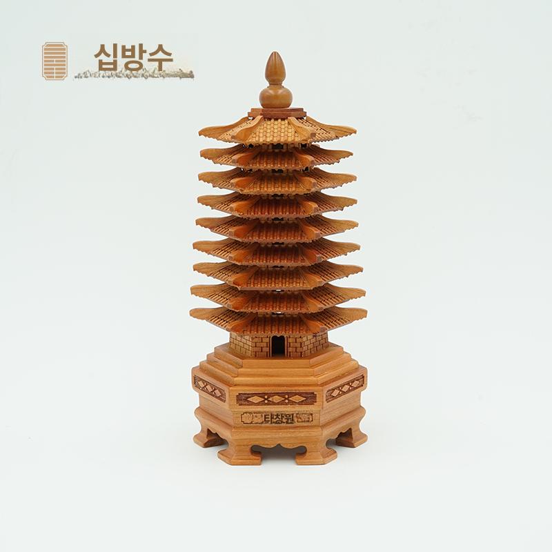 진열 장식품 복숭아나무 꽃 9층 문창탑 원목 목조 공예 단일 항목 - 상세 이미지 5