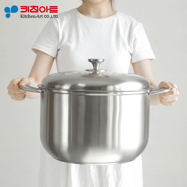 키친아트 대용량 304스텐 인덕션냄비 빨래삶는냄비 대형 곰솥 들통 - 상세 이미지 4