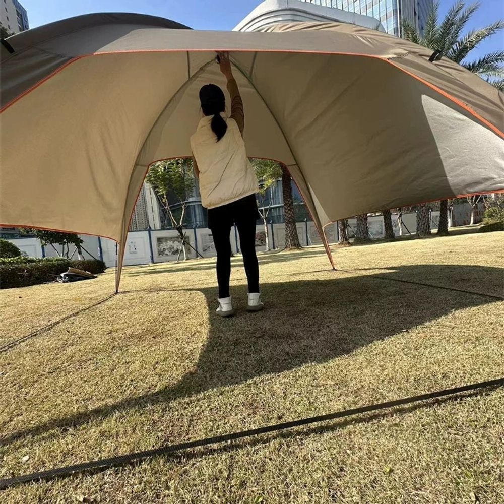 리멤버셀 자동 돔 텐트 리빙쉘 텐트 쉘터 블랙코팅 대형 원터치 A. 카키색332.1미터 - 상세 이미지 3