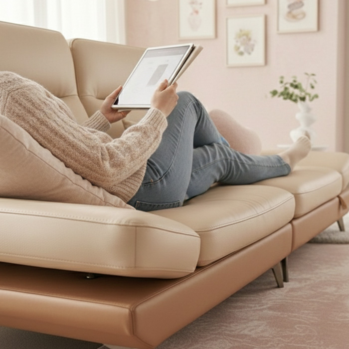 참갤러리 유로(Euro) 이태리 천연면피 가죽 스윙 3인소파