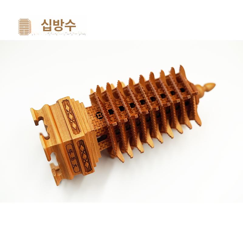 진열 장식품 복숭아나무 꽃 9층 문창탑 원목 목조 공예 단일 항목 - 상세 이미지 3