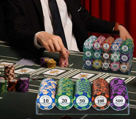 [해외]인디언 포커칩 카지노칩 게임 마작 보드게임 동전 1. 칩랙없음(1+2+5+10+20)