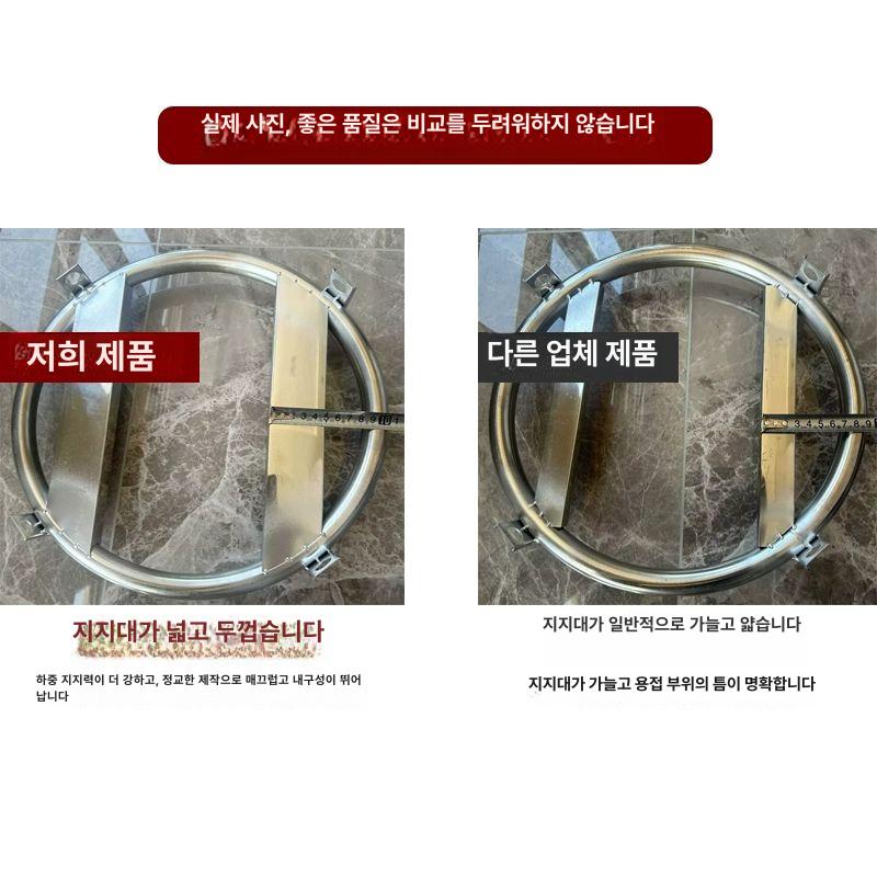 스텐 양동이 거치대 찜통 이동식 업소용 냄비 캐리어 특후 높이추가 35cm 직경 - 상세 이미지 3