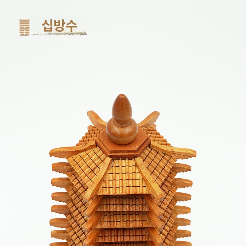 진열 장식품 복숭아나무 꽃 9층 문창탑 원목 목조 공예 단일 항목 - 상세 이미지 4