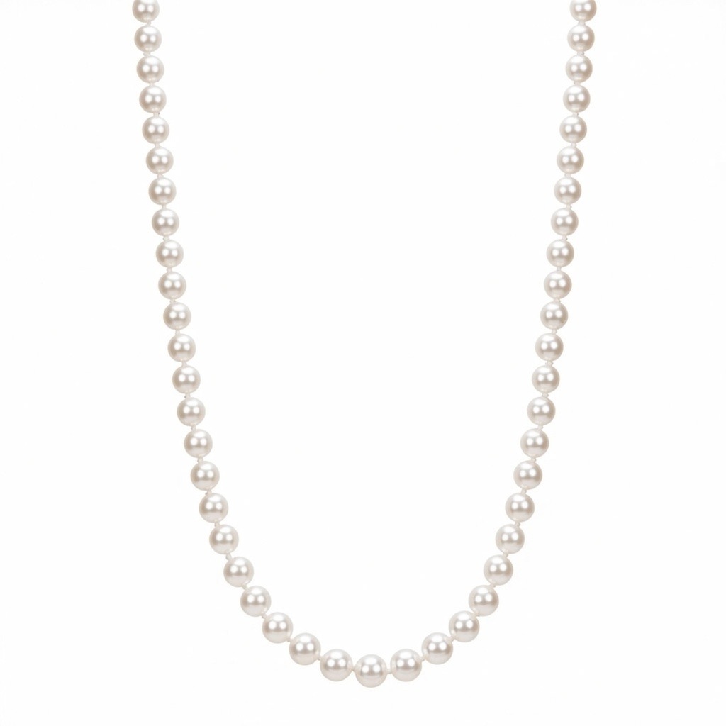 14k 골드 장식 천연 담수 진주목걸이 3.mm,4.0mm,5.0mm,6.0mm AAA+ - 상세 이미지 3