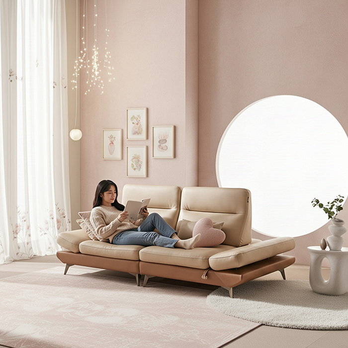 참갤러리 유로(Euro) 이태리 천연면피 가죽 스윙 3인소파