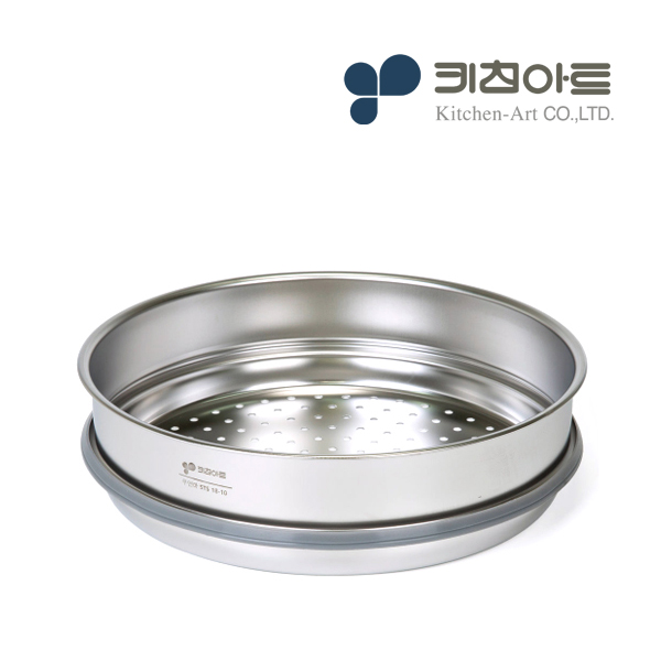 키친아트 무연마제 찜기 스텐304 찜판 무연마 채반 스티머 33cm - 상품 이미지