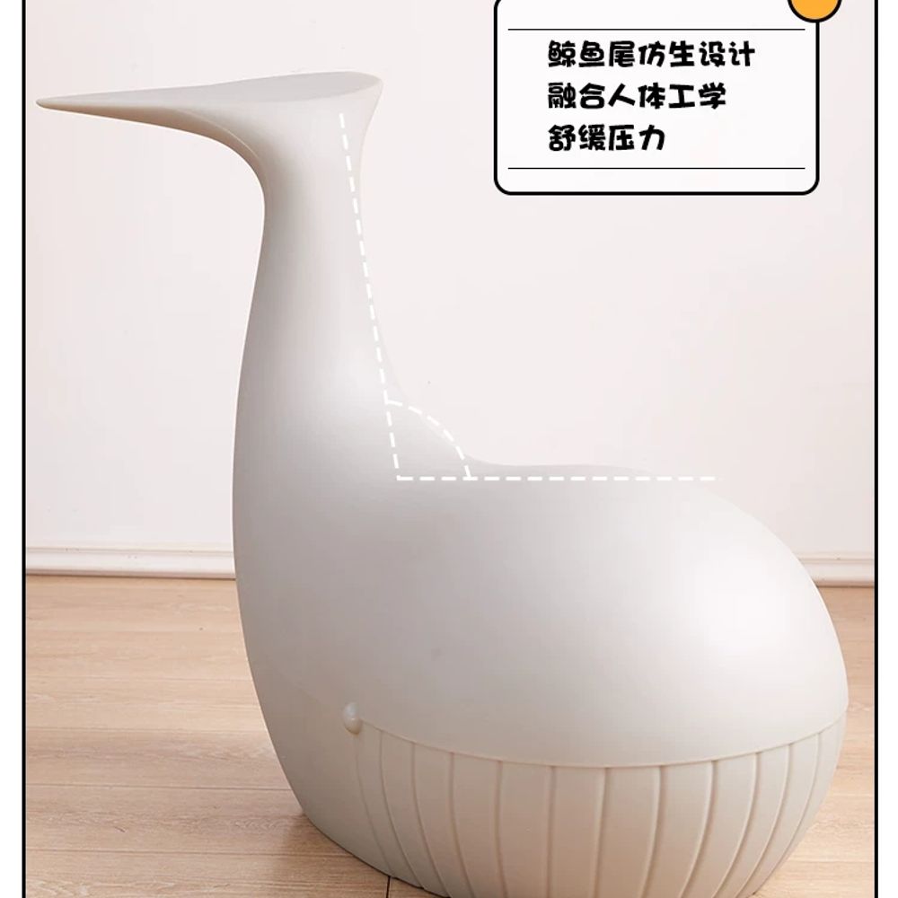 리멤버셀 고래스툴 의자 인형스툴 동물 벤치 카페 소품 A. 생강 노란색 - 상세 이미지 2