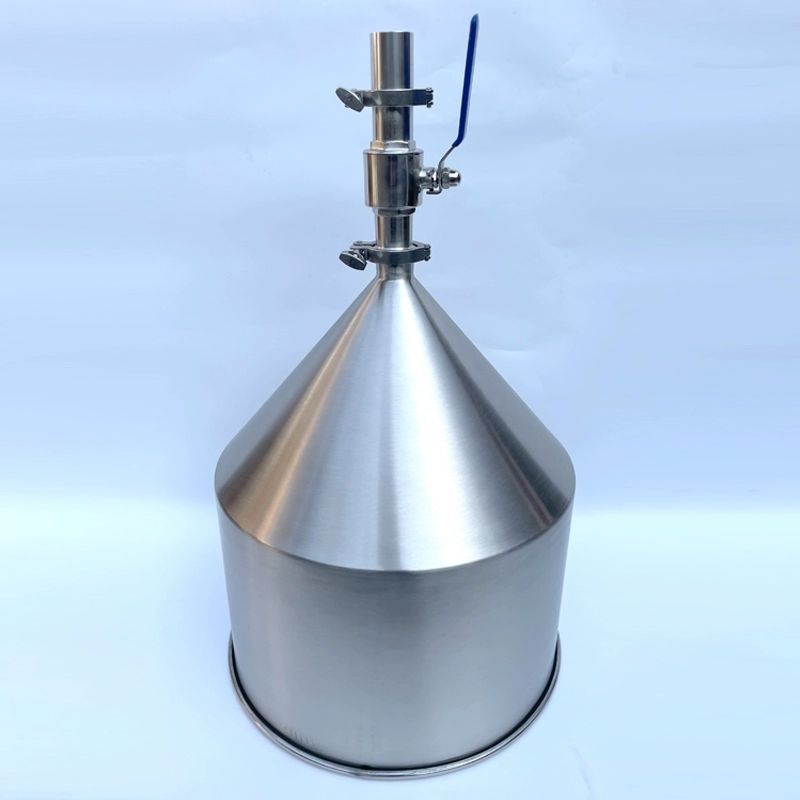 대형 깔대기 소분기 호퍼 주방 스테인레스 분말 액체 2L 깔때기+원형봉 스탠드 볼밸브없음 - 상세 이미지 4