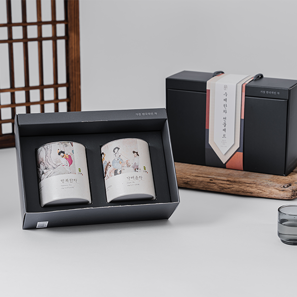 설 명절 진명차 수제한차 2종 국산 목에 좋은 차 교수님 건강 선물 세트 20티백 이미지 2