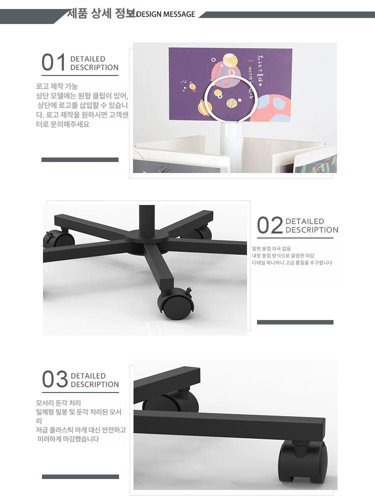 회전식 엽서꽂이 거치대 진열대 매장 카드 홀더 상단 팜플렛 스탠드 엽서 명함 클립 문방구 - 상세 이미지 4