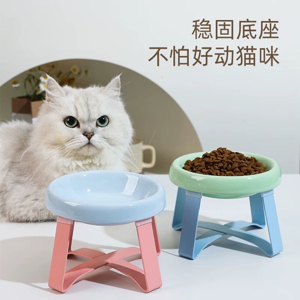 리멤버셀 도자기 고양이 강아지 물그릇 pecolo무광옐로우 A. 과일 녹색 역류 단일 그릇 - 상세 이미지 4