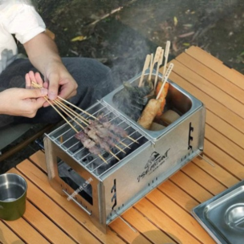 야외 캠핑용 스테인리스 닭꼬치 오뎅 꼬치 바베큐 화로 그릴