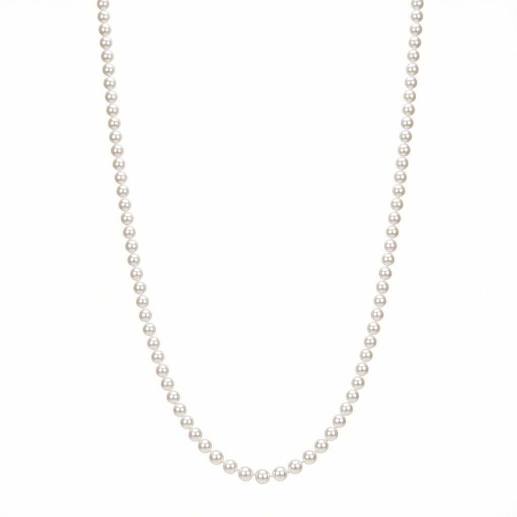 14k 골드 장식 천연 담수 진주목걸이 3.mm,4.0mm,5.0mm,6.0mm AAA+ - 상세 이미지 2