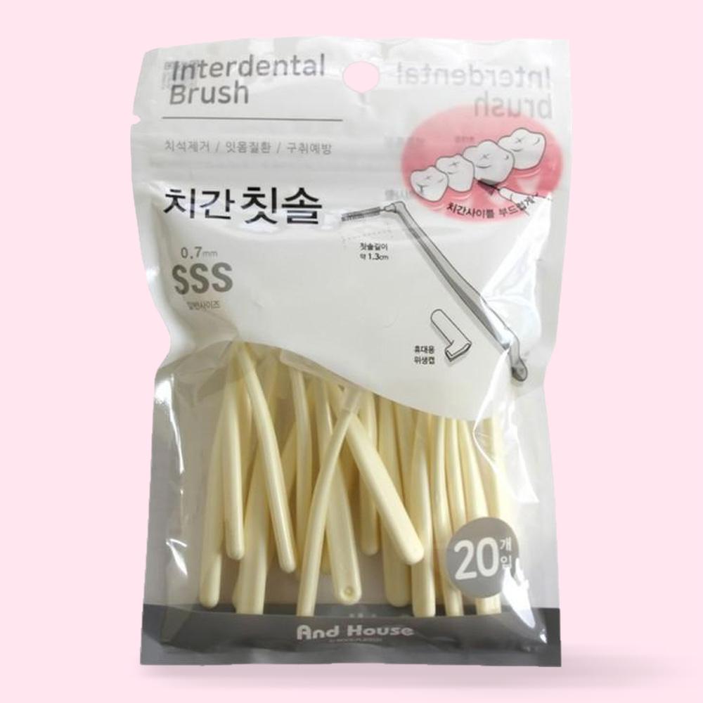 도모아 앤드하우스830 치간칫솔 L타입 20P 위생덮개 치간치솔 - 상품 이미지