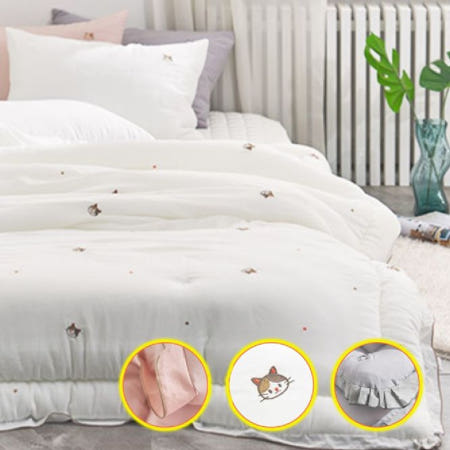 chimfriend 캣맘 모달 차렵이불 SS 그레이