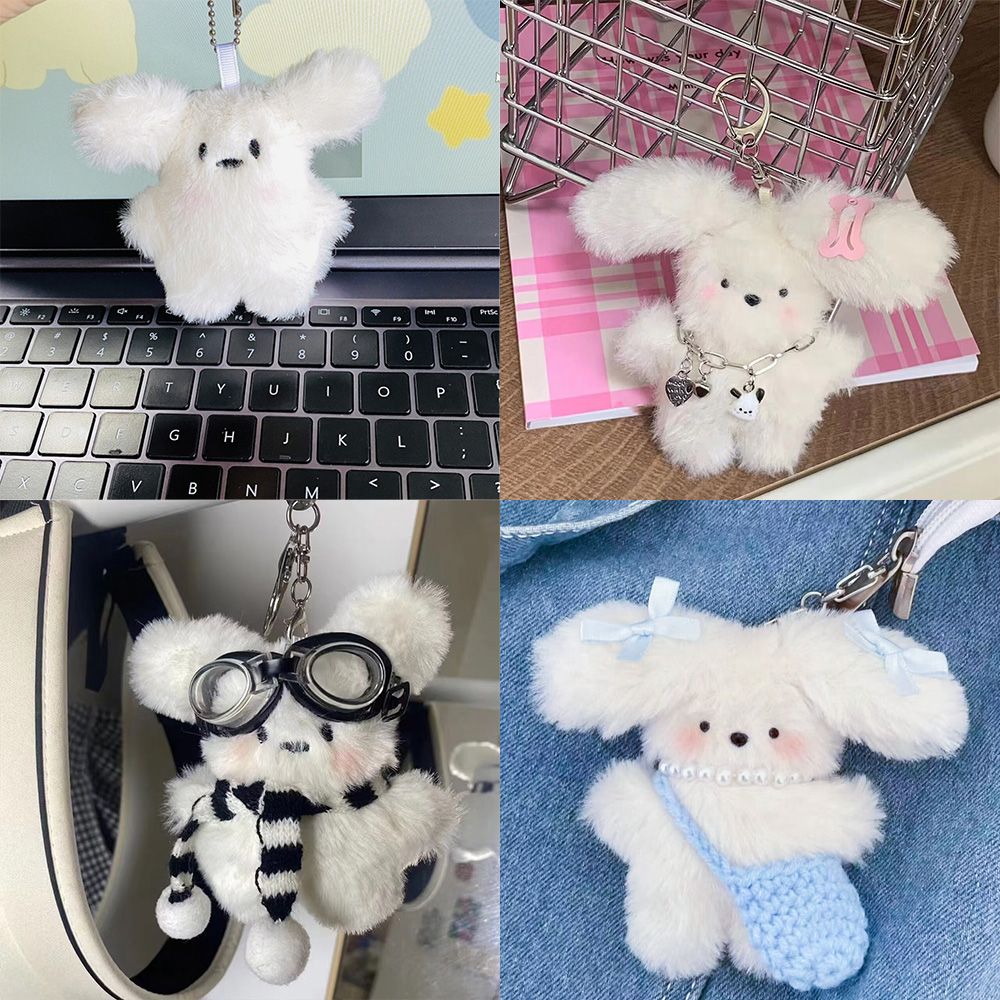 말티즈 키링 강아지 인형 토끼인형키링 옷 봉제인형 백참 봉제키링 백꾸 가방키링 백팩키링 - 상품 이미지