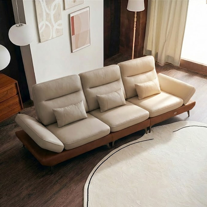 참갤러리 유로(Euro) 이태리 천연면피 가죽 스윙 3인소파