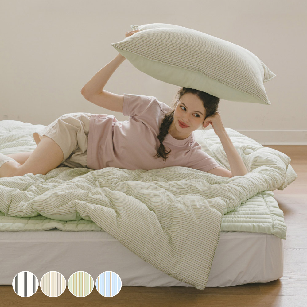 바자르 프렌치모닝 텐셀 모달 100% 옥수수솜 먼지없는 사계절 가을 겨울 차렵이불 패드세트 SS