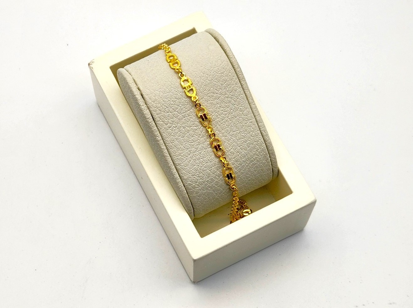 24K 순금 3.75g(1) 미들 팔찌(18K 연결고리 장식)