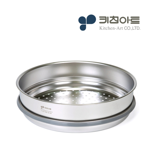키친아트 무연마제 찜기 스텐304 찜판 무연마 채반 스티머 36cm - 상품 이미지