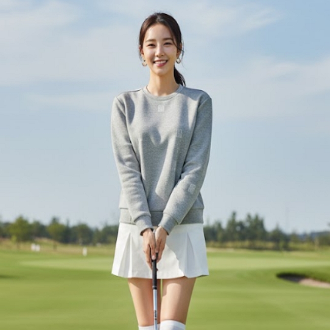 볼빅골프 여성 간절기 라운드넥 필드룩 골프웨어 골프 긴팔티셔츠