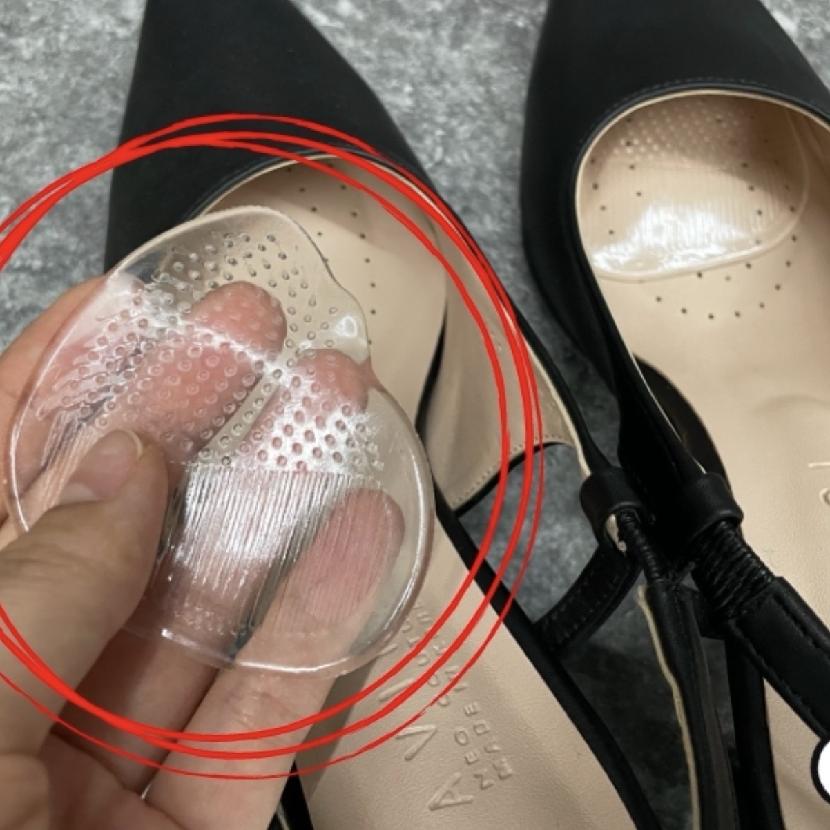실리콘앞꿈치패드 하이힐쿠션패드 구두쿠션 2P - 상품 이미지