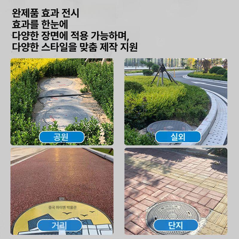 맨홀 덮개 차도용 네모형 철판 뚜껑 하수구 통신용 방수 사각 400 x 400x40 단일 덮개판 - 상세 이미지 5