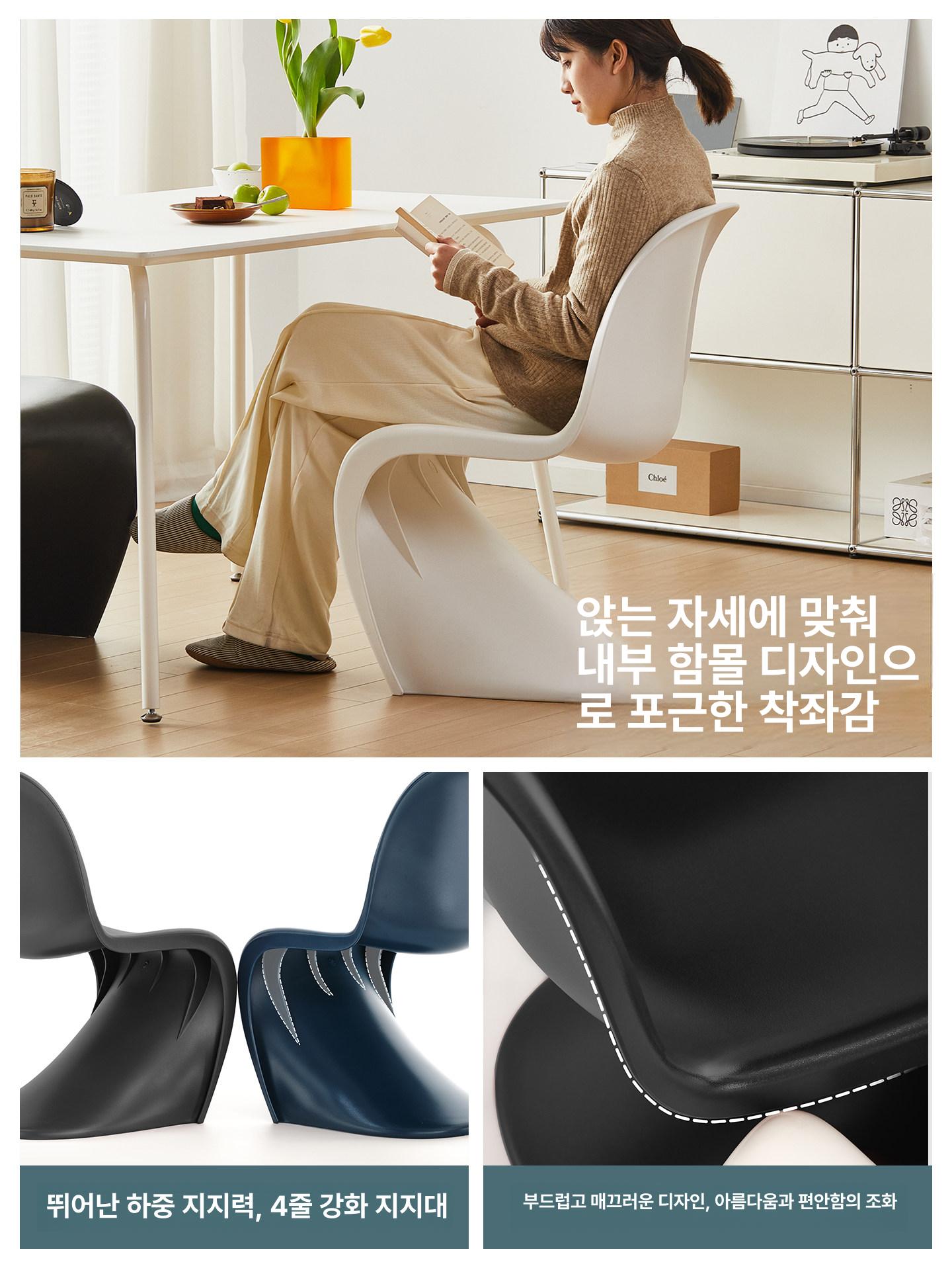 미드센추리 투명의자 아크릴 체어 카페 플라스틱 빈티지그린 ABS - 상세 이미지 3