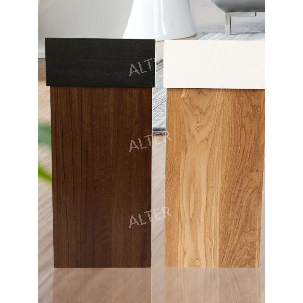 북유럽 우드 인테리어 호텔식 사각 쓰레기통 휴지통 우드 10L 31x15x31cm - 상세 이미지 3