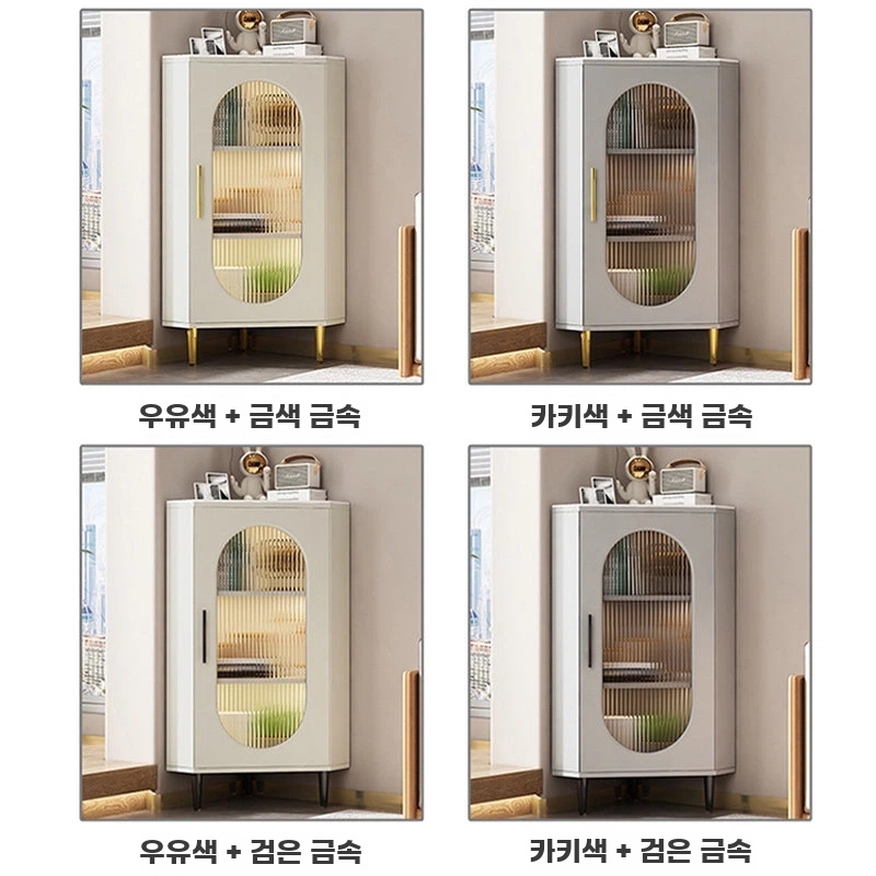 모서리 삼각 코너장 코너 3 A. 화이트 3535100 골드 다리 및 손잡이, A. 모으다 - 상세 이미지 5