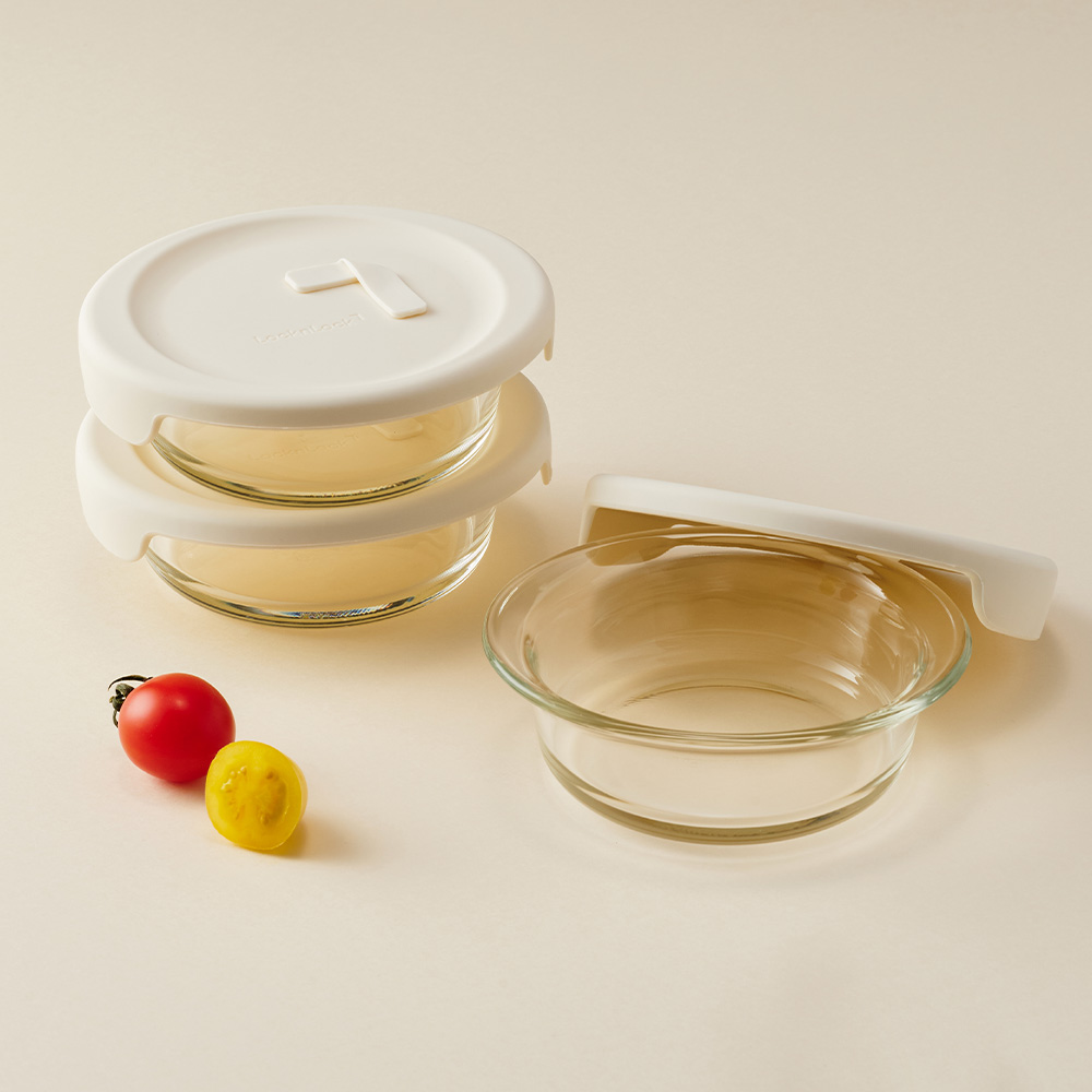 락앤락 리뉴얼 바로한끼 유리 밥용기 355ml 3개세트 (LLG302S3) 제품 이미지