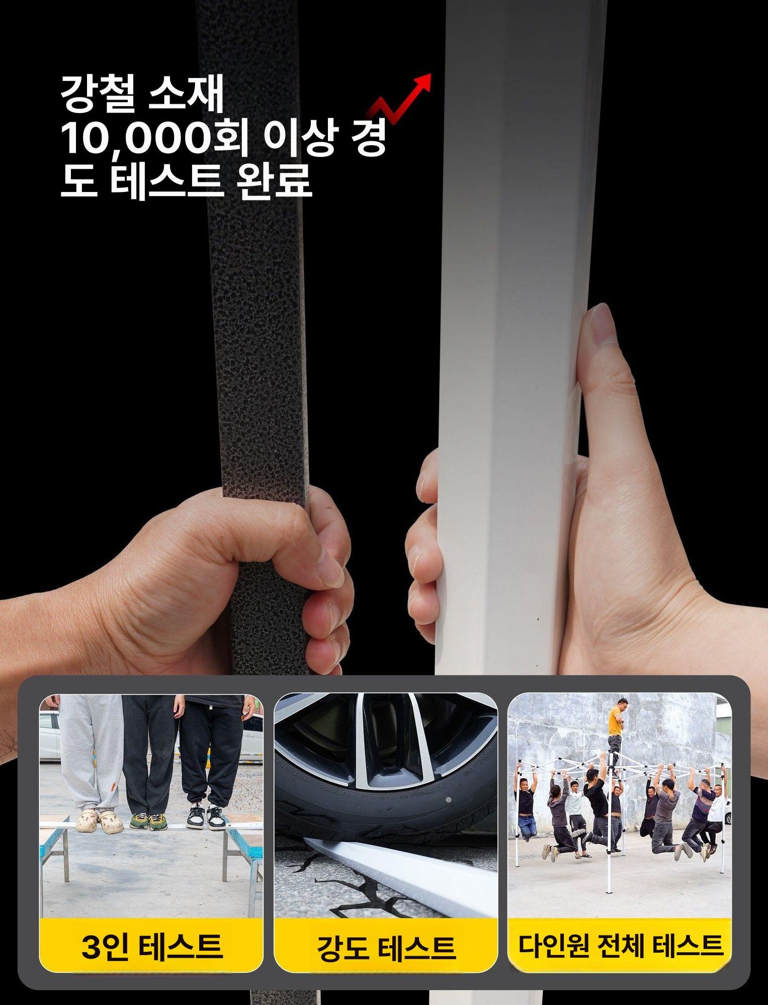 캐노피 텐트 바람막이 자바라 차양막 야외 그늘막 방수 2 x 2 두꺼운 자동 블루 5단계 - 상세 이미지 2