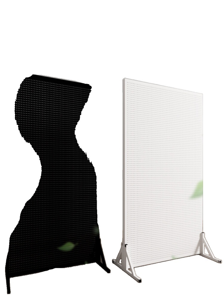 타공 보드 철제 인테리어 악세사리 스탠드 자석 철판 구멍 수납 책상 흰색 50x100cm (걸이 20개) - 상세 이미지 5