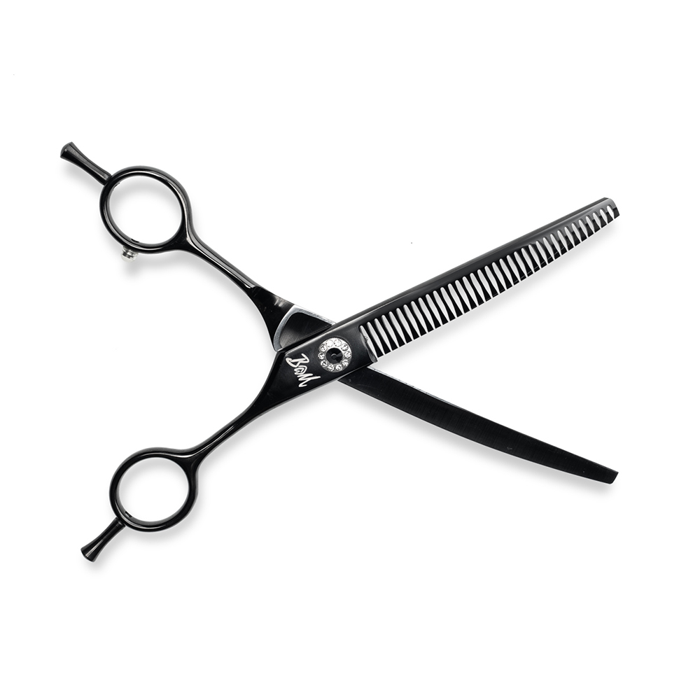 밤돌이네 크리스탈 커브요술가위 7인치 전문가용 애견 강아지 미용가위 이미지 4