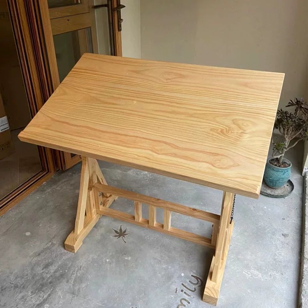 리멤버셀 원목 잉 책상 화판 데스크 실목의자 그림 도 A. 소형 사이즈 길이 100mm 너비 60mm 높이 80mm. 친환경 수성 페인트 사용. - 상세 이미지 3