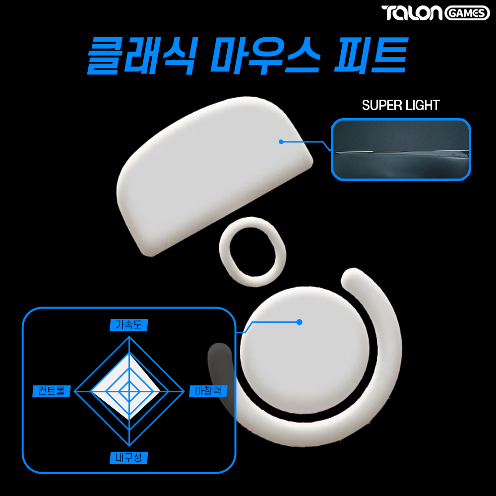 지슈라2C 피트 클래식 밸런스 마우스피트 2개입 탈론게임즈 - 상세 이미지 3