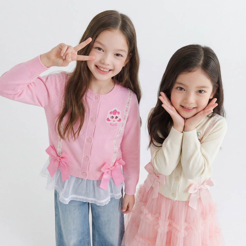 캐치티니핑 여아 9부 가디건 하츄핑 키즈 아동 - 상품 이미지