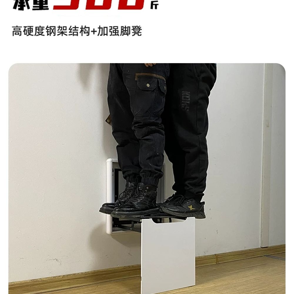 리멤버셀 간이의자 벽걸이 현관의자 접 A. 전체 베이지색 단단한 목재 파티클보드지능형 버퍼 - 상세 이미지 4