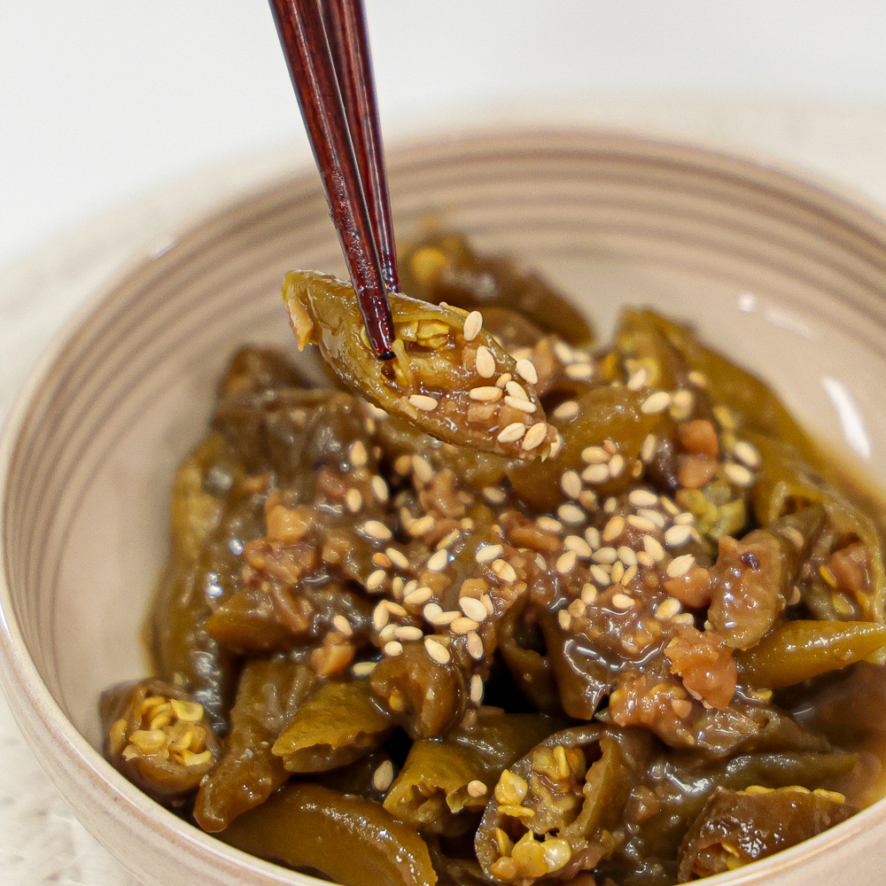 삭힌고추무침 청양 된장고추 장아찌 국산 짱아찌 순창 장담아 1kg, 1개 - 상세 이미지 4