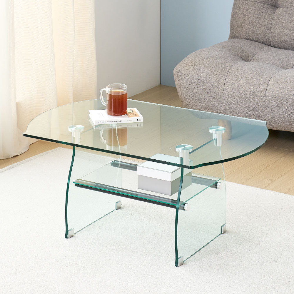 뮤트 강화유리 거실 쇼파 좌식 소파 탁자 테이블 800