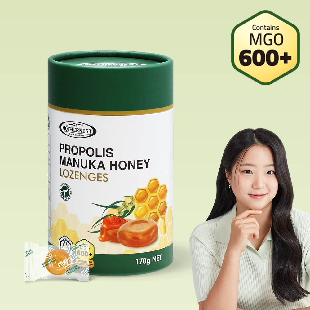 마더네스트 호주산 프로폴리스 마누카허니 로젠지스 MGO600+기업선물추천 페퍼민트+레몬진저 선물세트 부모님선물, 170g, 2개 - 상세 이미지 2