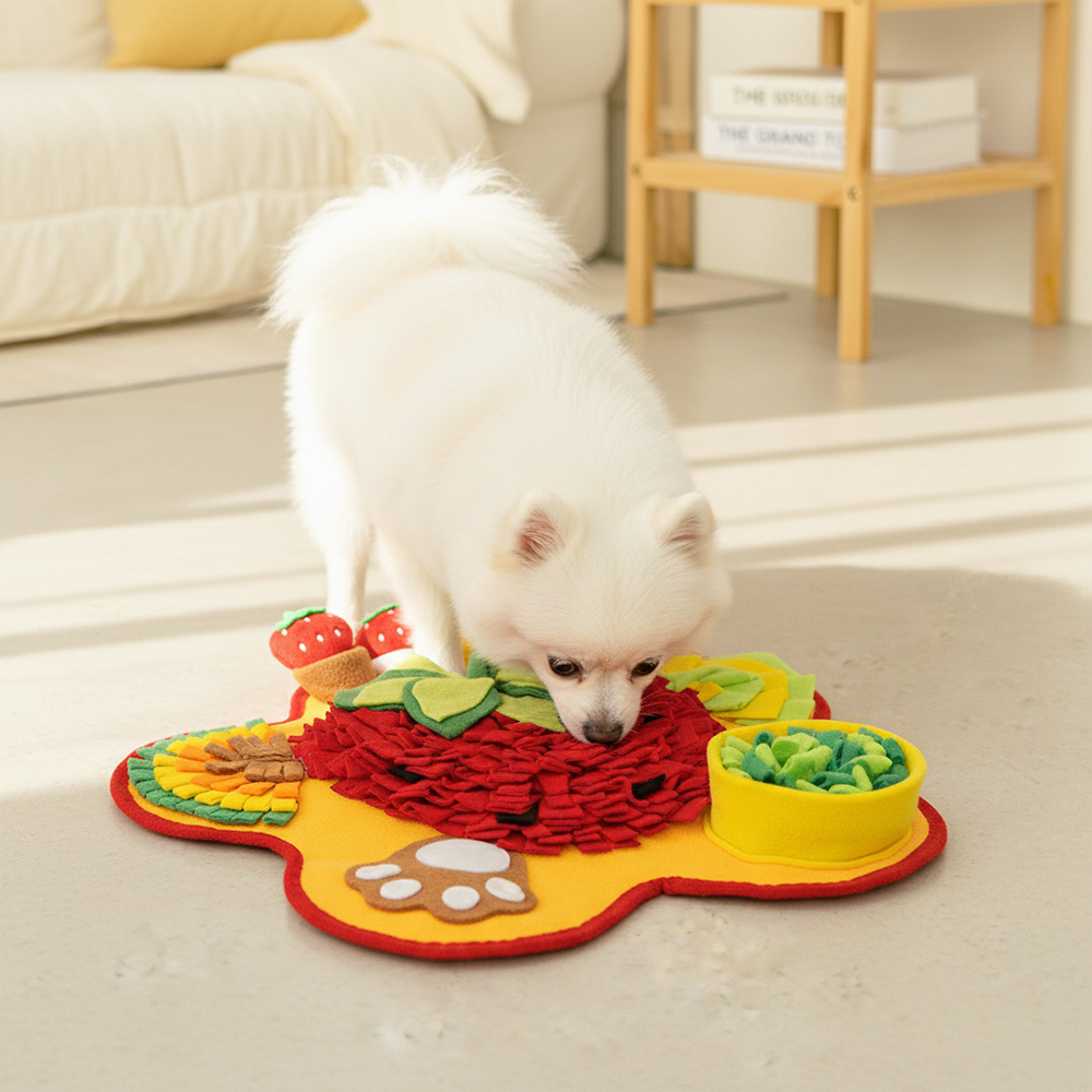 레토 강아지 노즈워크 장난감 플라워 소리나는 당근밭 담요매트