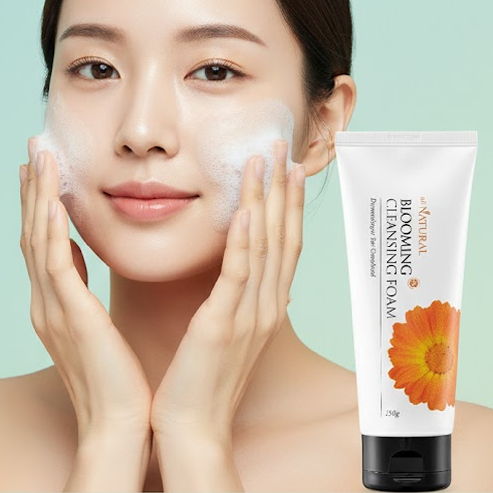 자연의벗 다자연 블루밍 클렌징폼 150g 카렌둘라꽃수 편백잎 진정 거품 저자극 촉촉 세안제 - 상세 이미지 3