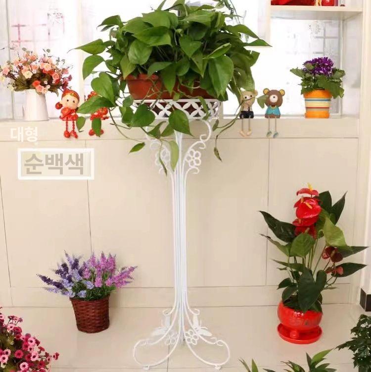 화분 받침대 철제 스탠드 빈티지 원형 베란다 가드닝 보강 블랙 60cm - 상세 이미지 5