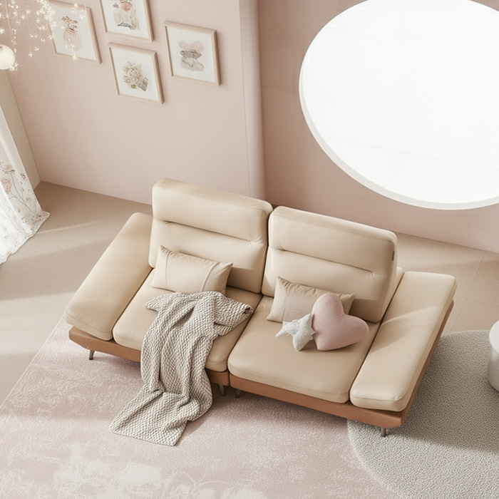 참갤러리 유로(Euro) 이태리 천연면피 가죽 스윙 3인소파